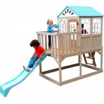 Casuta de joaca suspendata  HighLine  Retreat PlayHouse - Complex cu tobogan Centru multifuntional din lemn Kidkraft